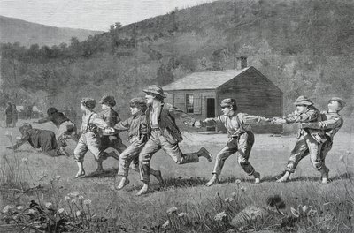 Snap-the-Whip, från Harpers Weekly, 20 september 1873, (trägravyr på tidningspapper) av Winslow Homer