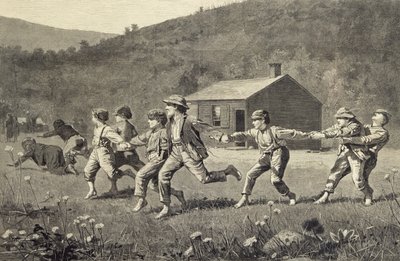 Snap the Whip (träsnitt) av Winslow Homer