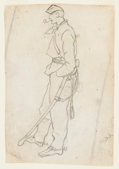 Soldat med svärd och rör av Winslow Homer