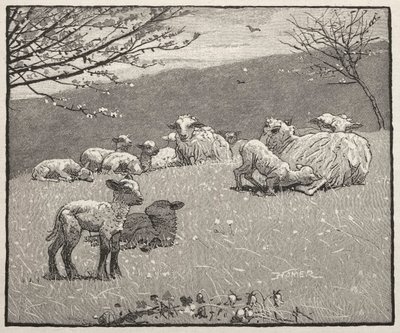 Vårlamm, 1880. av Winslow Homer