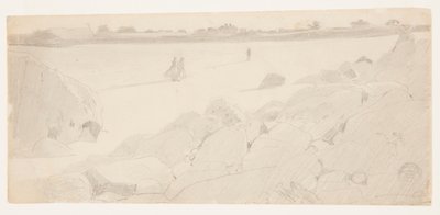 Studie för "Stenkusten och måsarna" av Winslow Homer