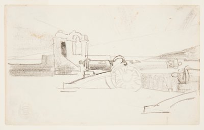 Studie för "Searchlight, Harbour Entrance, Santiago de Cuba" av Winslow Homer