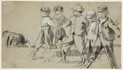 Studera för "Snap the Whip" av Winslow Homer
