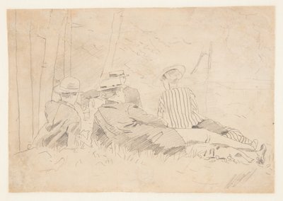 Studie för "The Fishing Party" av Winslow Homer