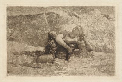 Studie till Underström av Winslow Homer