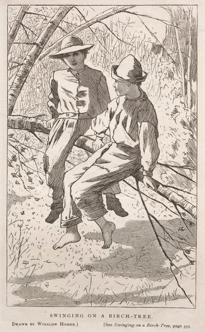 Gunga i en björk av Winslow Homer