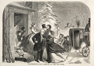Thanksgiving - Ankomst till det gamla hemmet av Winslow Homer