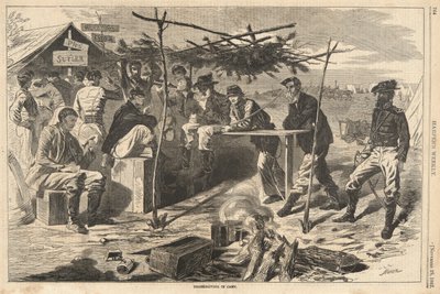 Thanksgiving in Camp, från Harper av Winslow Homer