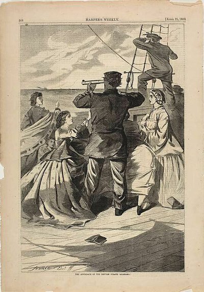 Den brittiska piraten "Alabama" närmar sig av Winslow Homer