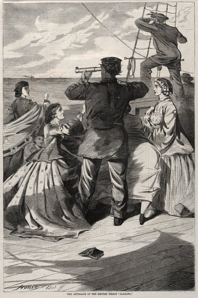 Den brittiska piratfartyget ”Alabama” närmar sig av Winslow Homer