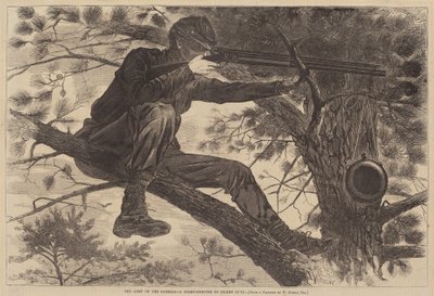 The Army of the Potomac - A Sharp-Shooter on Picket Duty, publicerad 1862. av Winslow Homer