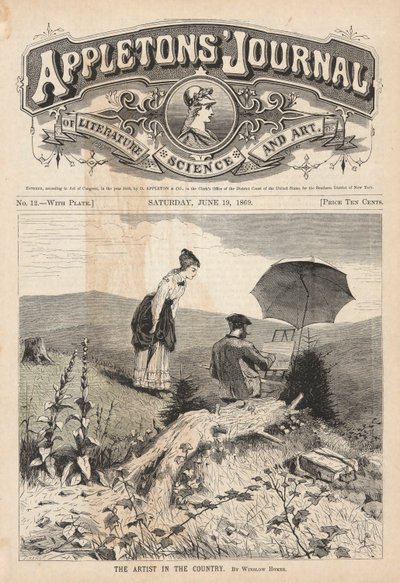 The Artist in the Country, omslagsillustration för Appleton av Winslow Homer