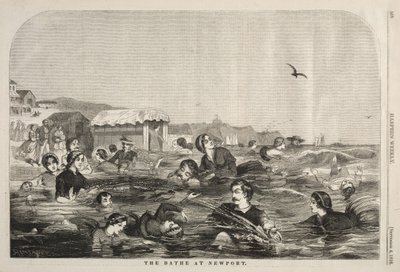 The Baths at Newport, 1858. av Winslow Homer