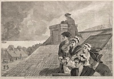 Slaget vid Bunker Hill - Att se kampen från Copps Hill, i Boston, 1875. av Winslow Homer