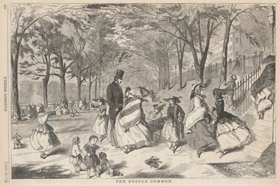 Boston Common, från Harper av Winslow Homer