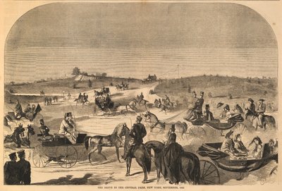 The Drive i Central Park, New York, september 1860, från Harper