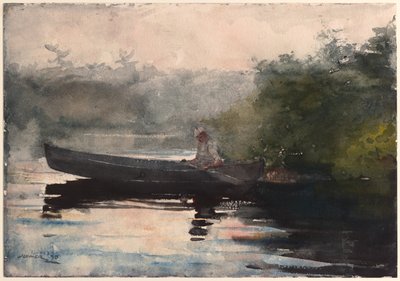 Slutet av dagen, Adirondacks av Winslow Homer