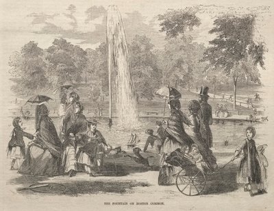 Fontänen vid Boston Common, 1857. av Winslow Homer