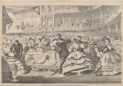 Den stora ryska balen vid Musikhögskolan, 5 november 1863, publicerad 1863. av Winslow Homer