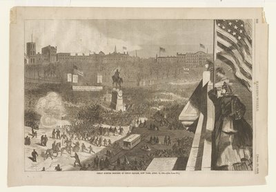 Det stora Sumtermötet på Union Square, New York, 11 april 1863 av Winslow Homer