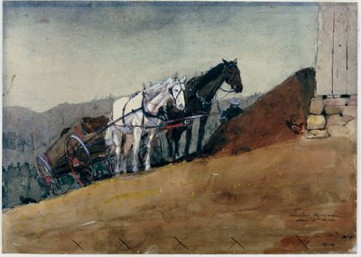 The Hilltop Barn - Houghton Farm, 1874 av Winslow Homer