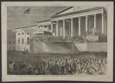 Invigningen av Abraham Lincoln som USA:s president, i Kapitolium, Washington, den 4 mars 1861 av Winslow Homer