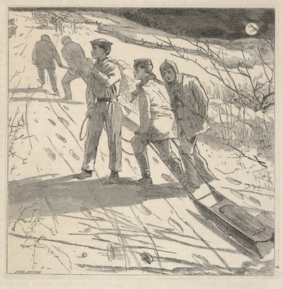 The Midnight Coast, från The Riverside Magazine for Young People, januari 1867 av Winslow Homer