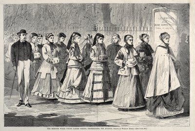 Morgonpromenaden – Eleverna från flickskolan promenerar längs avenyn av Winslow Homer