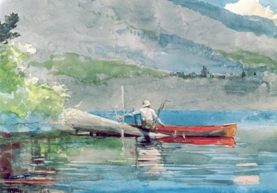 Den röda kanoten, 1884 av Winslow Homer