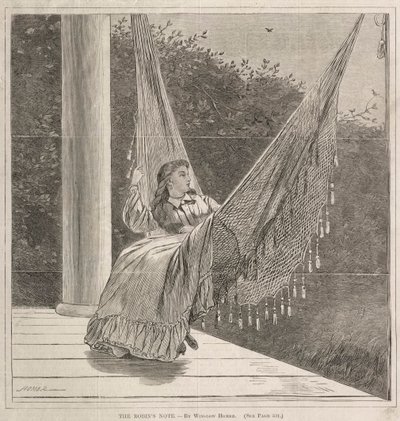 The Robins Note, 1870. av Winslow Homer