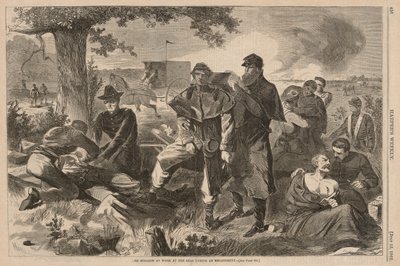The Surgeon at Work in the Rear under en förlovning, från Harper av Winslow Homer
