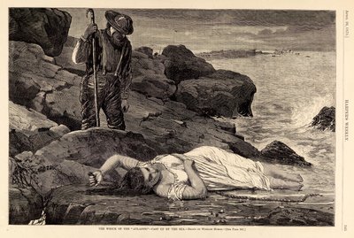Vraket på "Atlantic" - uppslukat av havet, från Harper