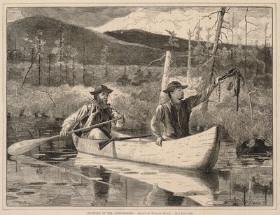 Trapping in the Adirondacks, från Every Saturday: An Ilustrated Journal of Choice Reading, 24 december 1870 av Winslow Homer