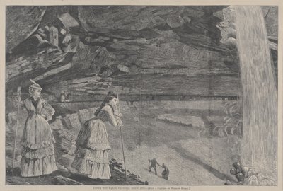 Under vattenfallen, Catskillbergen – efter en målning av Winslow Homer av Winslow Homer
