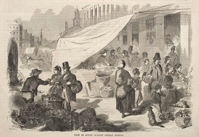 Utsikt över South Market Street, Boston av Winslow Homer