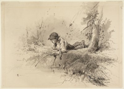 Väntan på napp av Winslow Homer