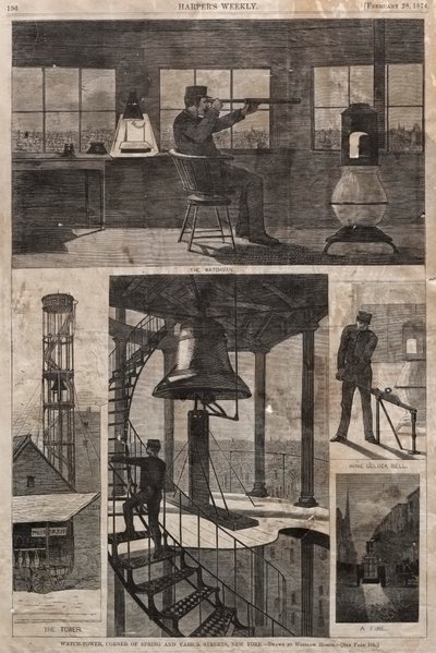 Watch-Tower, hörnet av Spring och Varick Streets, New York av Winslow Homer