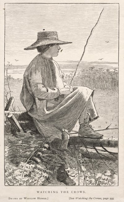 Watching the Crows, 1868. av Winslow Homer