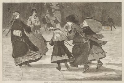 Vinter - En skridskoscen av Winslow Homer