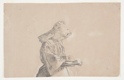Kvinna i solskydd av Winslow Homer