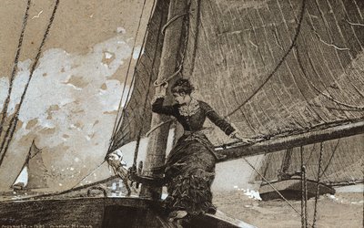 Yachting Girl, 1880 av Winslow Homer