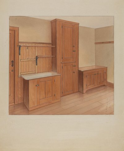 Inbyggda möbler, 1937. av Winslow Rich