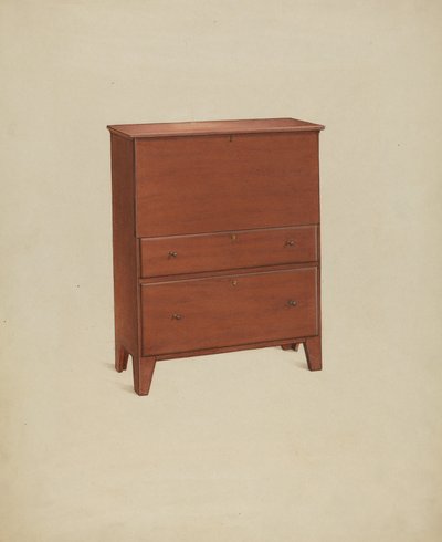 Shaker byrå, 1937. av Winslow Rich