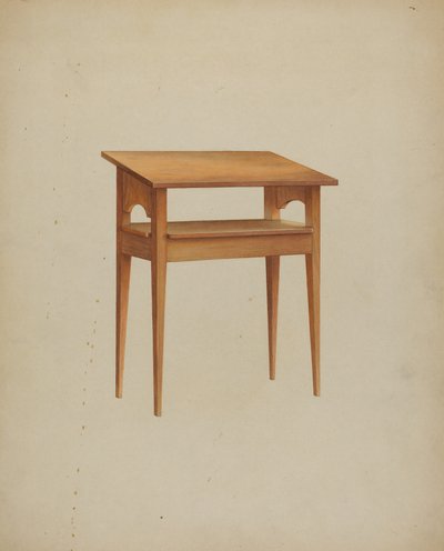Shaker matbord, ca. 1937. av Winslow Rich