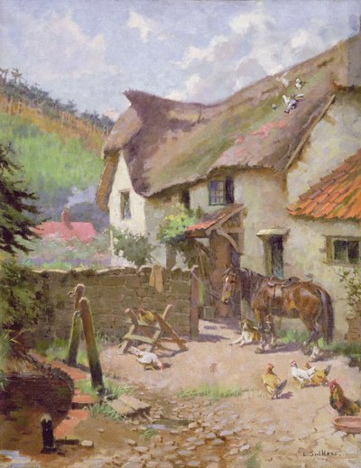 I trädgården, 1910 av Wlodzimierz Blocki