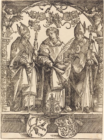 Saints Maximilian, Stephen och Valentine av Wolf Traut