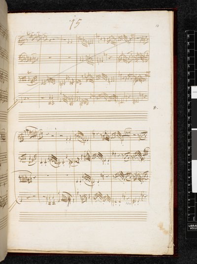 Adagio och fuga i c-moll, K. 546, Add. 28996, f.10r av Wolfgang Amadeus Mozart