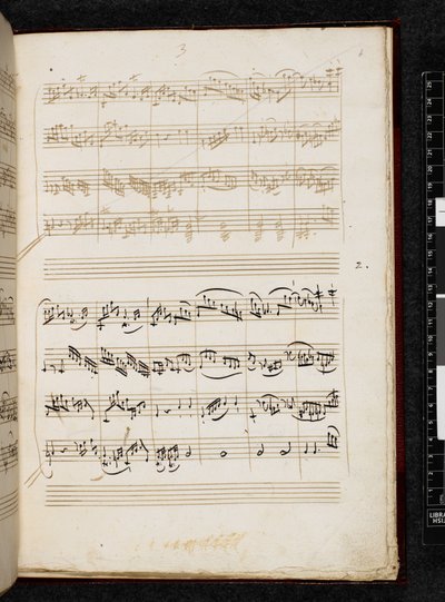 Adagio och fuga i c-moll, K. 546, Add. 28996, f.4r av Wolfgang Amadeus Mozart