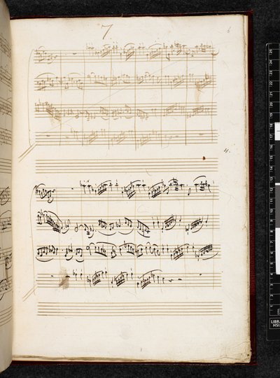 Adagio och fuga i c-moll, K. 546, Add. 28996, f.6r av Wolfgang Amadeus Mozart