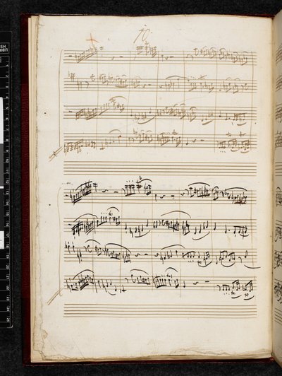 Adagio och fuga i c-moll, K. 546, Add. 28996, f.7v av Wolfgang Amadeus Mozart